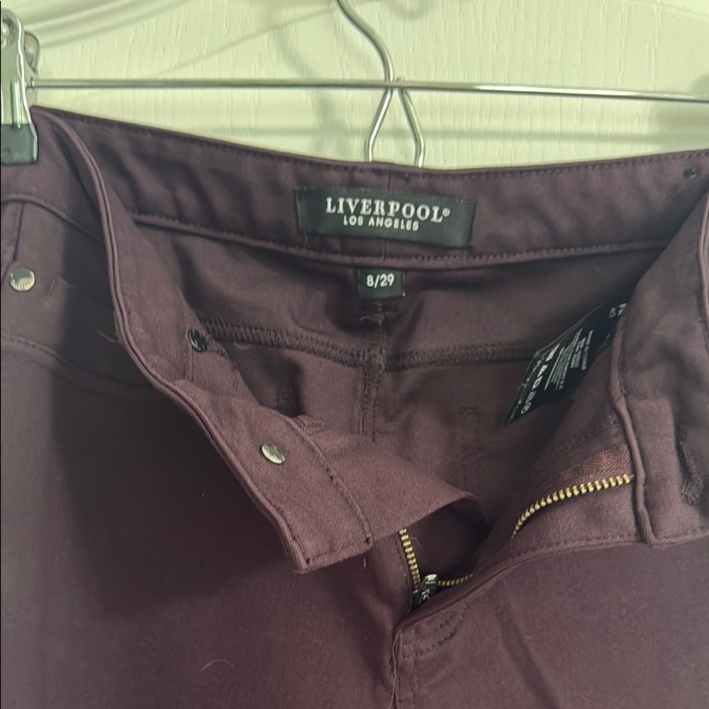 Liverpool Los Angeles Burgundy Pants